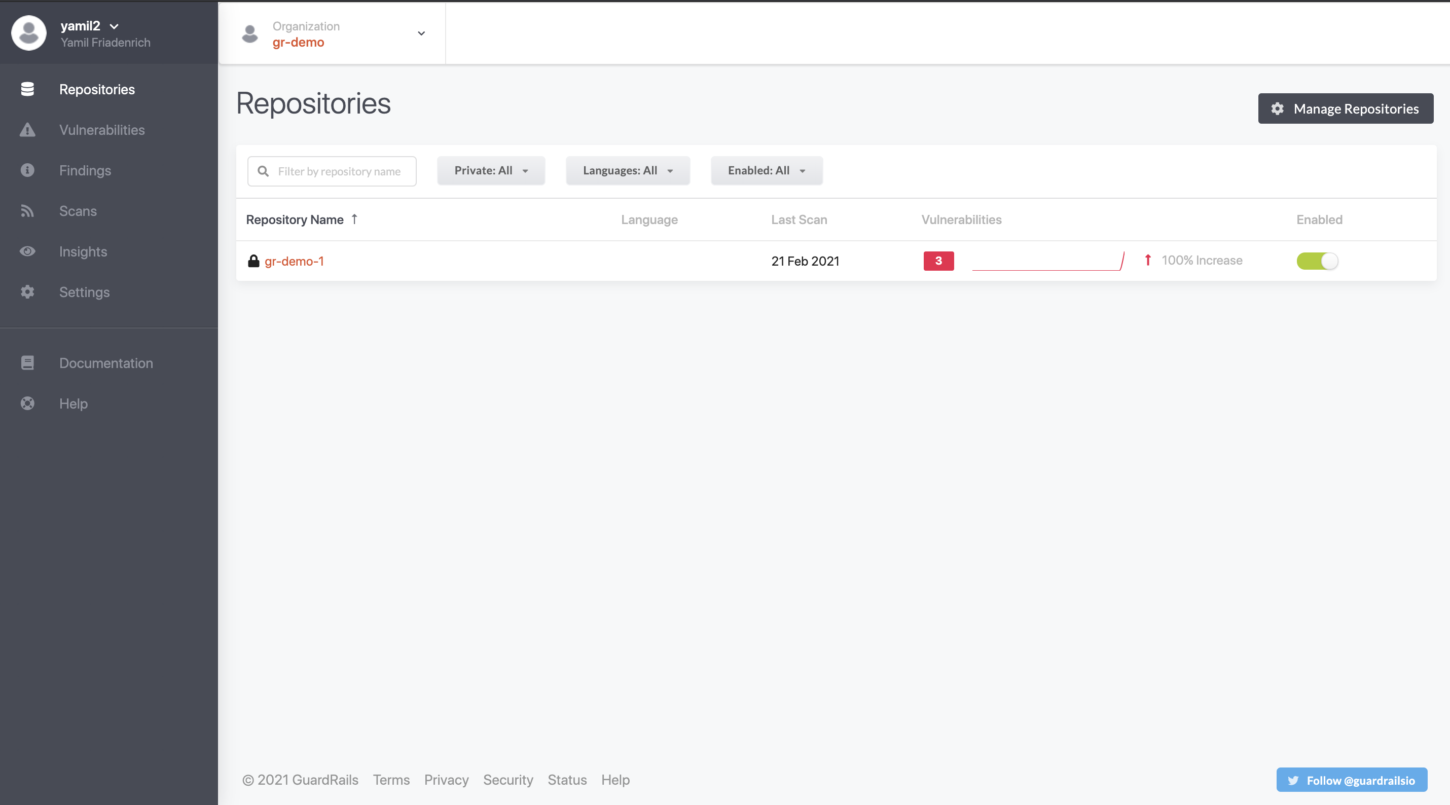 GuardRails Dashboard 1