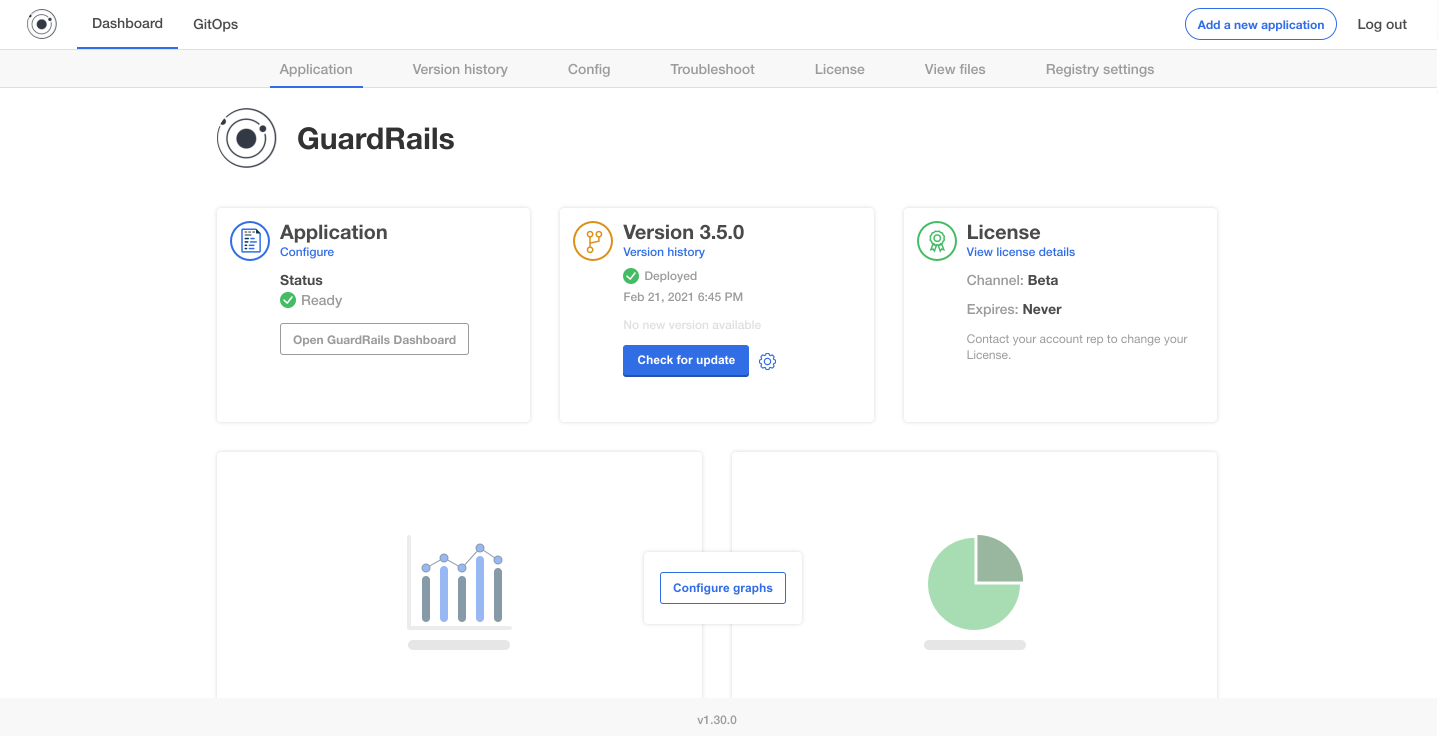 GuardRails dashboard